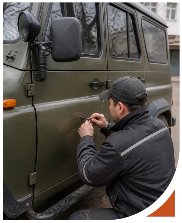 Профессиональное вскрытие автомобиля УАЗ без повреждений в Серпухове